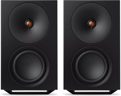 זוג רמקולים מדפיים מוגברים  Cambridge Audio Ultra compact active stereo speakers L/R S בצבע שחור