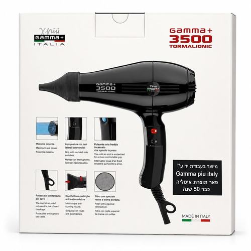מייבש שיער מקצועי למספרות Gamma 3500R צבע אדום