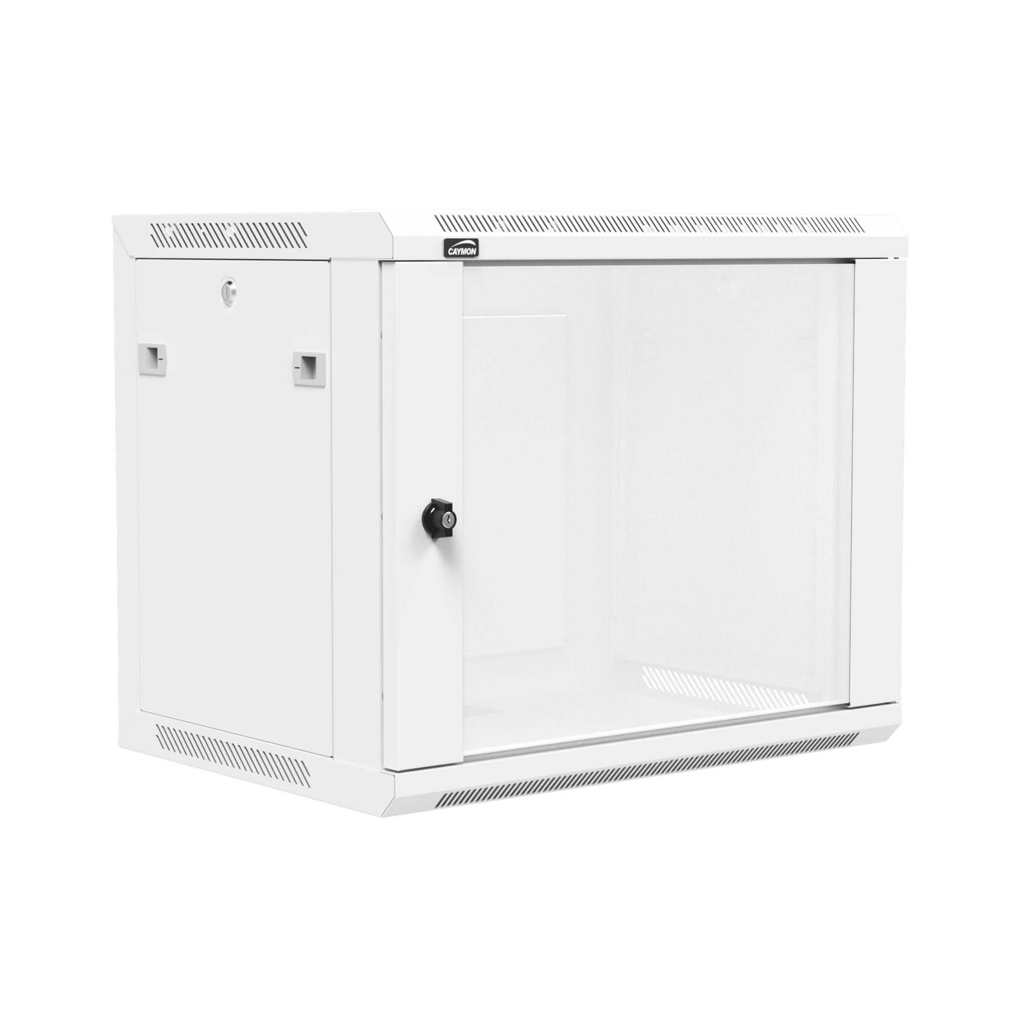 ארון  "19 לתלייה , דלתות פריקות, 9U עומק 45 ס"מ  Caymon WPR409R/W - לבן