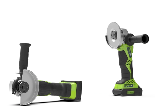 משחזת זווית נטענת Greenworks 24V Brushless בקוטר 125 מ