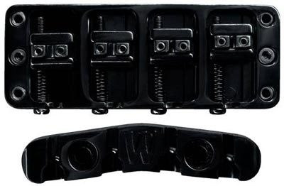 גשר + מחזיק מתרים לבס 4 מיתרים שחור WARWICK 30115B