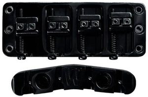 גשר + מחזיק מתרים לבס 4 מיתרים שחור WARWICK 30115B