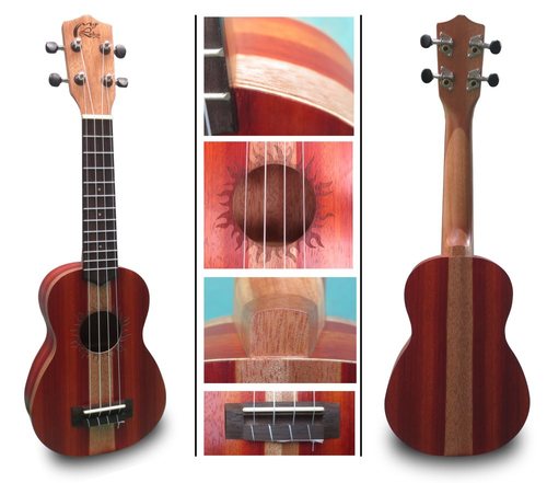 יוקללה קונצרט כולל נרתיק  ALEHO MLUC-2M 2 Tone Mahogany