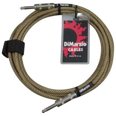 כבל לגיטרה דימרציו וינטג' טוויד 18 פיט DIMARZIO with Switchcraft plugs