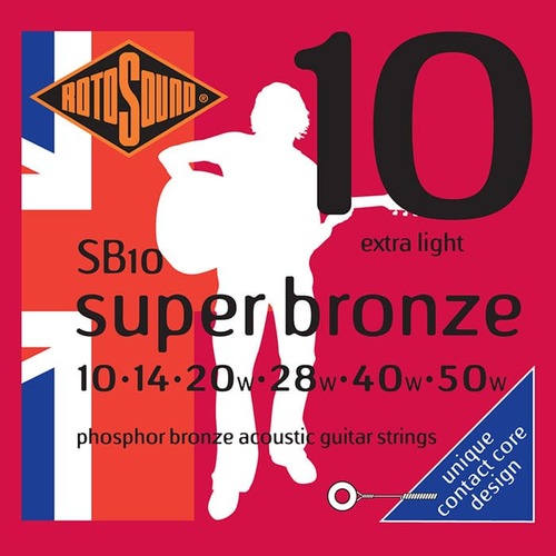 סט מיתרים 0.10 לאקוסטית ROTOSOUND SUPER BRONZE