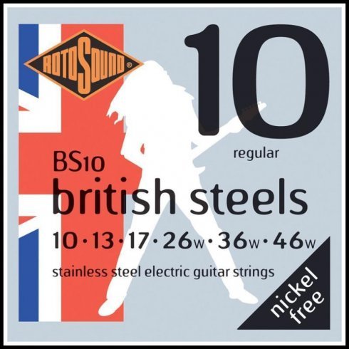 סט מיתרים 0.10 לחשמלית ROTOSOUND BRITISH STEEL