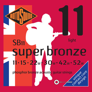 סט מיתרים 0.11 לאקוסטית ROTOSOUND SUPER BRONZE