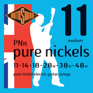סט מיתרים 0.11 לחשמלית ROTOSOUND PURE NICKEL