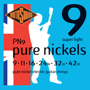 סט מיתרים 0.9 לחשמלית ROTOSOUND PURE NICKEL