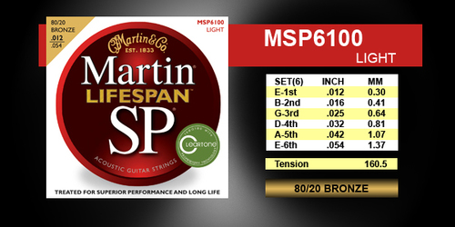 סט מיתרים 012 לאקוסטית MARTIN SP LIFESPAN MSP6100