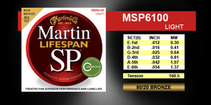 סט מיתרים 012 לאקוסטית MARTIN SP LIFESPAN MSP6100