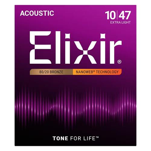 סט מיתרים לאקוסטית ELIXIR NANOWEB 10-47 11002