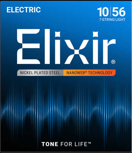 סט מיתרים לחשמלית 7 מיתרים ELIXIR NANOWEB 12057 10-56