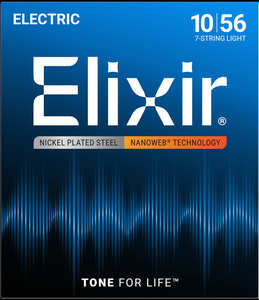 סט מיתרים לחשמלית 7 מיתרים ELIXIR NANOWEB 12057 10-56