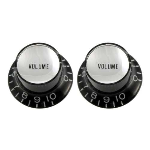 2 כפתורי ווילים Allparts Black Volume Reflector Knobs PK-0184-023