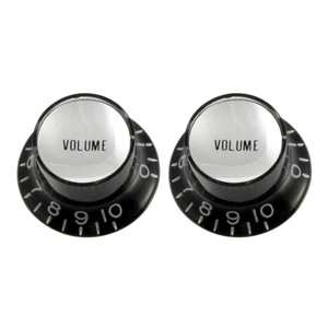 2 כפתורי ווילים Allparts Black Volume Reflector Knobs PK-0184-023