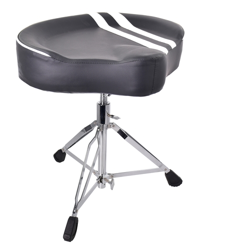 כסא לתופים אופנוע ריפוד שחור לבן MORATTI G-01 BK WH