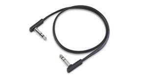 כבל 60 ס"מ סטריאו פלגים PL זוית שטוחים RockBoard RBO CAB F TRS 60 BK