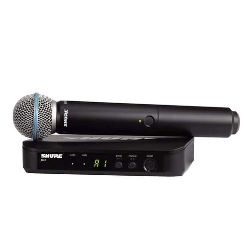 סט אלחוטי מיקרופון ידני SHURE BLX 24E BETA58 G18