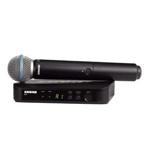 סט אלחוטי מיקרופון ידני SHURE BLX 24E BETA58 G18