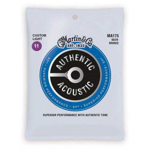 סט מיתרים 0.11 לגיטרה אקוסטית MARTIN AUTHENTIC SP MA175