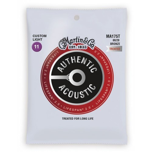 סט מיתרים 0.11 לגיטרה אקוסטית MARTIN AUTHENTIC LIFESPAN MA175T