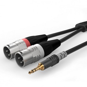 כבל סטריאו 1.5 מטר 2 XLR זכר לסוני קטן SOMMER HBA-3SM2-0150