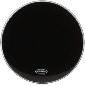 עור שחור לתוף בס "20 Evans EQ3 Black Resonant Bass No Port
