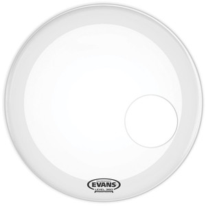 עור לתוף בס "22 עם חור EVANS EQ3 RES CTD WHT