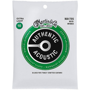 סט מיתרים 010 לאקוסטית Martin MA170S Marquis 80/20 Bronze Authentic Silked