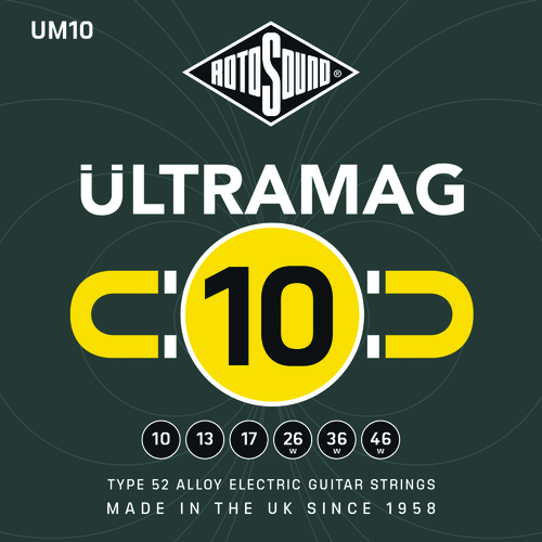 סט מיתרים 0.10 לחשמלית ROTOSOUND ULTRAMAG 10 GAUGE
