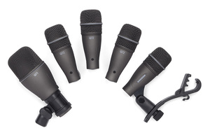 סט 5 מיקרופונים לתופים SAMSON  DK705 5 PC Drum Mic Kit w/case