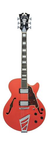 גיטרה רבע נפח + נרתיק D'Angelico Premier SS FIESTA RED stair step tail