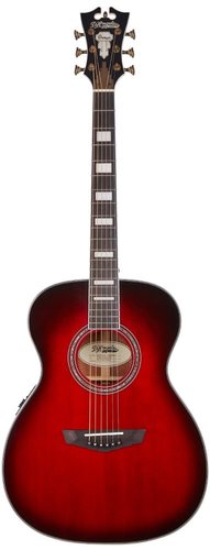 גיטרה אקוסטית מוגברת D'Angelico PREMIER TAMMANY - TRANS BLACK CHERRY BURST