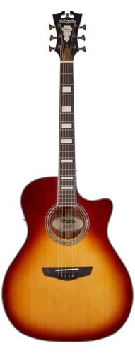 גיטרה אקוסטית מוגברת D'Angelico PREMIER GRAMERCY - ICED TEA BURST CUTAWAY