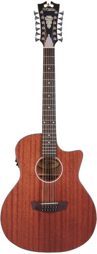 גיטרה אקוסטית 12 מיתרים מוגברת D'Angelico PREMIER FULTON LS MAHOGANY SATIN CUTAWAY