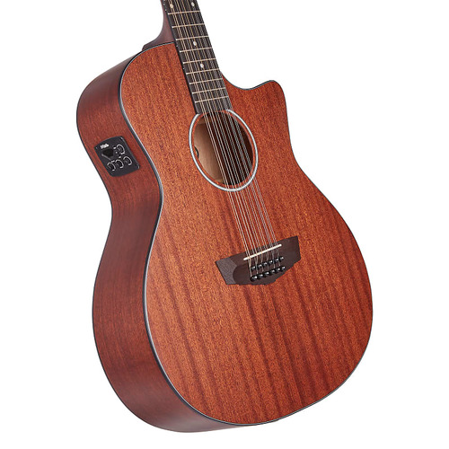 גיטרה אקוסטית 12 מיתרים מוגברת D'Angelico PREMIER FULTON LS MAHOGANY SATIN CUTAWAY