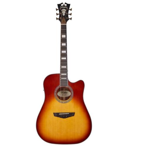 גיטרה אקוסטית מוגברת D'Angelico PREMIER BOWERY - ICED TEA BURST CUTAWAY