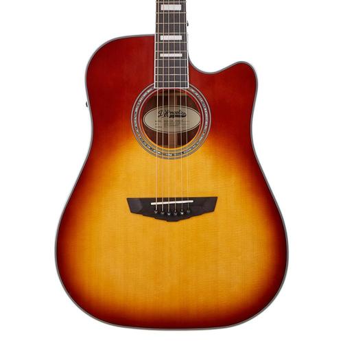 גיטרה אקוסטית מוגברת D'Angelico PREMIER BOWERY - ICED TEA BURST CUTAWAY