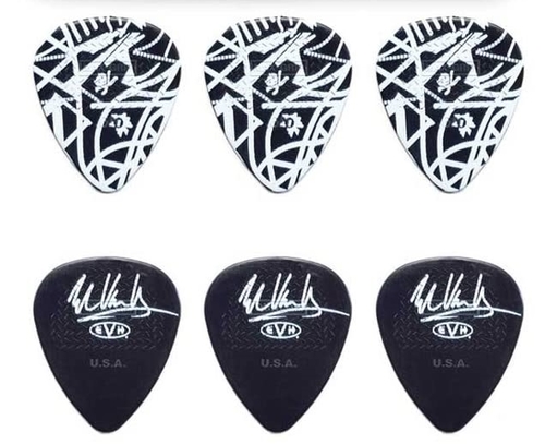 מארז עם 6 מפרטים DUNLOP EVH VHI picks 0.6mm