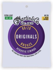 סט מיתרים 010 לגיטרה אקוסטית Martin Originals M170