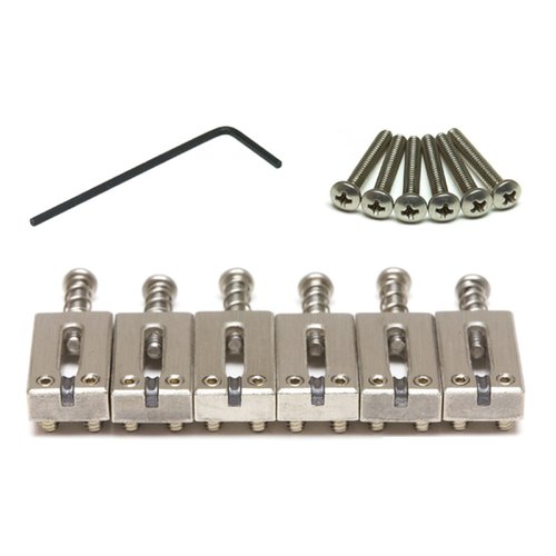 סט 6 אוכפים לחשמלית GRAPH TECH PG-8000-00 STRAT & TELE STYLE SADDLES BRUSHED STEEL