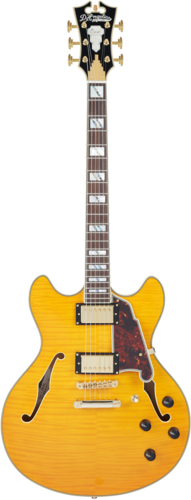 גיטרה 1/4 נפח D'Angelico EXCEL DC  stop-bar tailpiece VINTAGE NATURAL