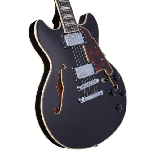 גיטרה חשמלית 1/4 נפח D'Angelico PREMIER MINI DC BLACK FLAKE