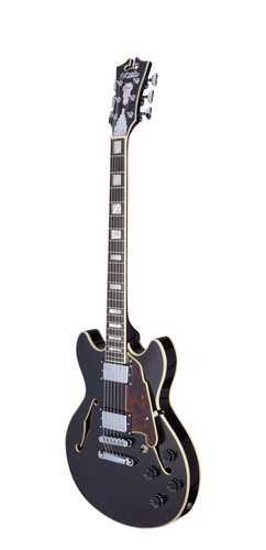גיטרה חשמלית 1/4 נפח D'Angelico PREMIER MINI DC BLACK FLAKE