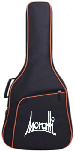 נרתיק לגיטרה אקוסטית שחור עם פס כתום Moratti GC07 10MM PADDED
