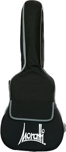 נרתיק לגיטרה אקוסטית שחור עם פס תכלת Moratti GC20 8MM PADDED