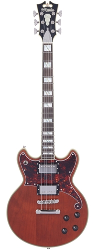 גיטרה חשמלית + ארגז D'Angelico DELUXE BRIGHTON MATTE WALNUT/