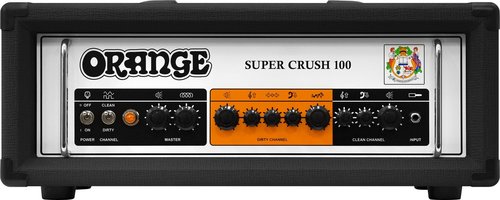 מגבר ראש שחור לגיטרה ORANGE SUPER-CRUSH-100-H BK 100W