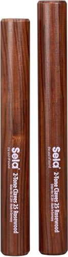 זוג מקלות הקשה קלבס מעץ SELA SE284 2-tone Rosewood Claves 25mm